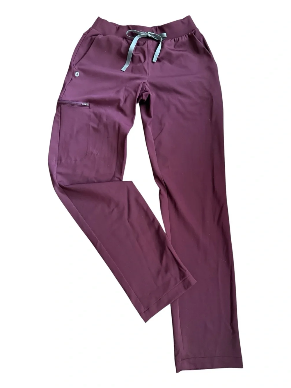 FIGS Norris Straight-Leg Scrub Pants Burgundy Men's Small Tall 1001696